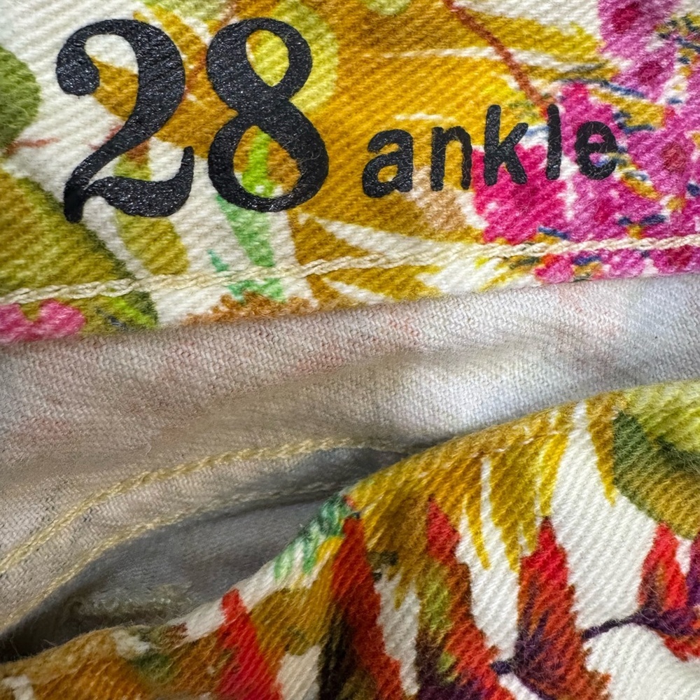 J. Crew Floral Skinny Jeans in Multicolor.  Liberty Of London Fabric. - Picture 3 of 6